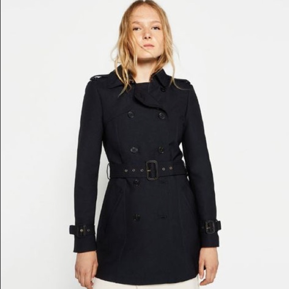 Navy Blue Trench Coat